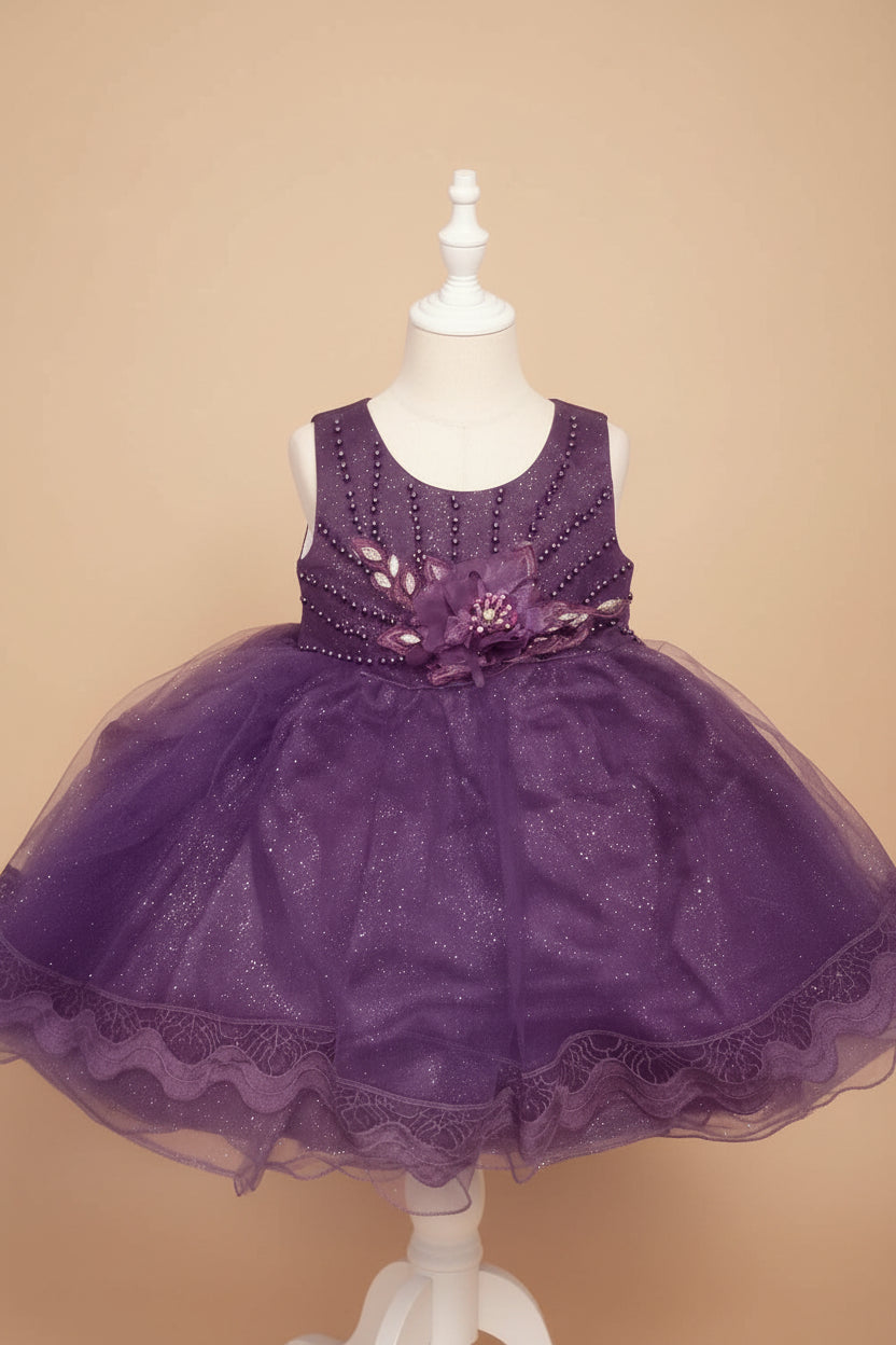 Robe de Cérémonie Violette à Paillettes