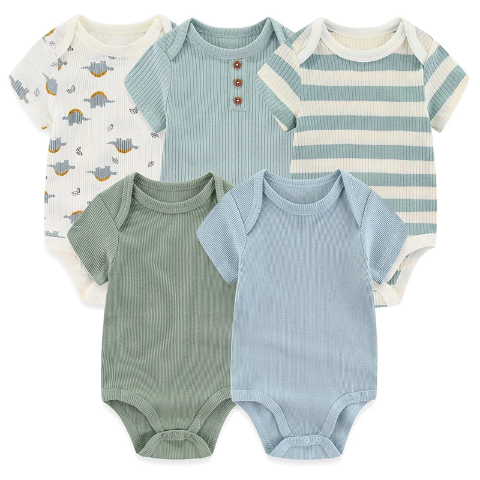 Lot de petit bateau pour bébé – Pack de 5 Coton Ultra Doux (Mix Garçon & Fille)