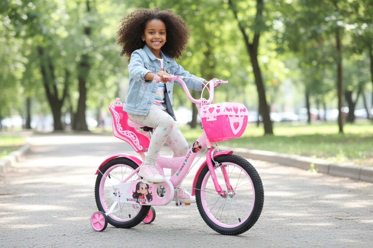 Vélo Princesse 16 Pouces avec Siège Arrière