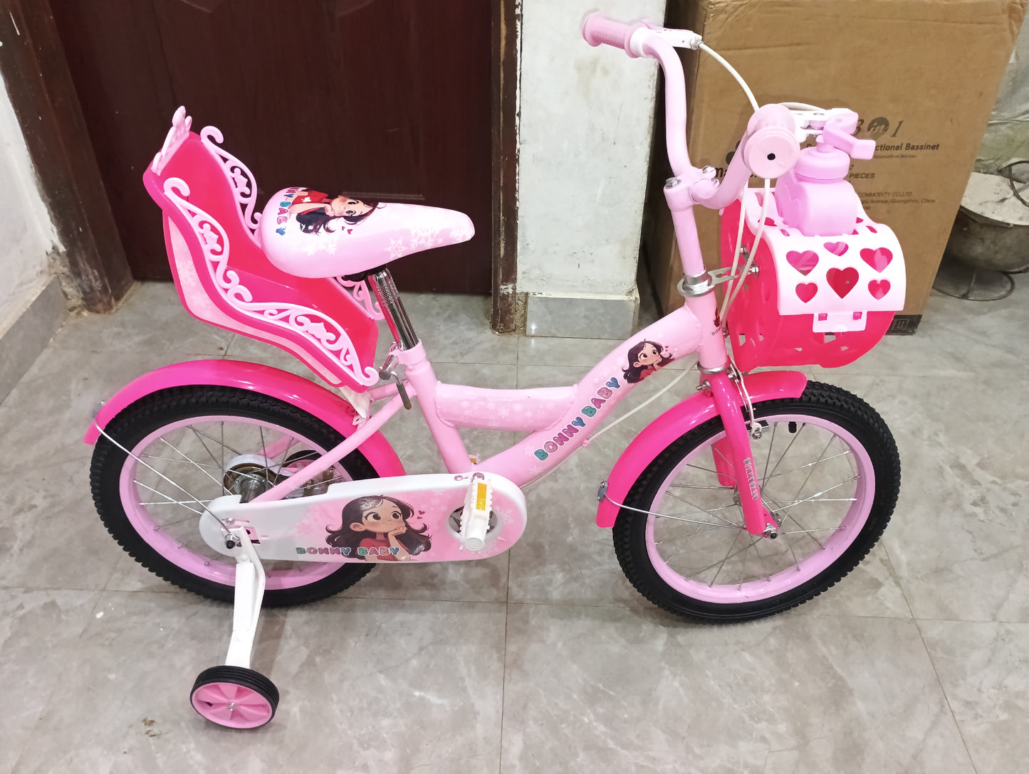 Vélo Princesse 16 Pouces avec Siège Arrière