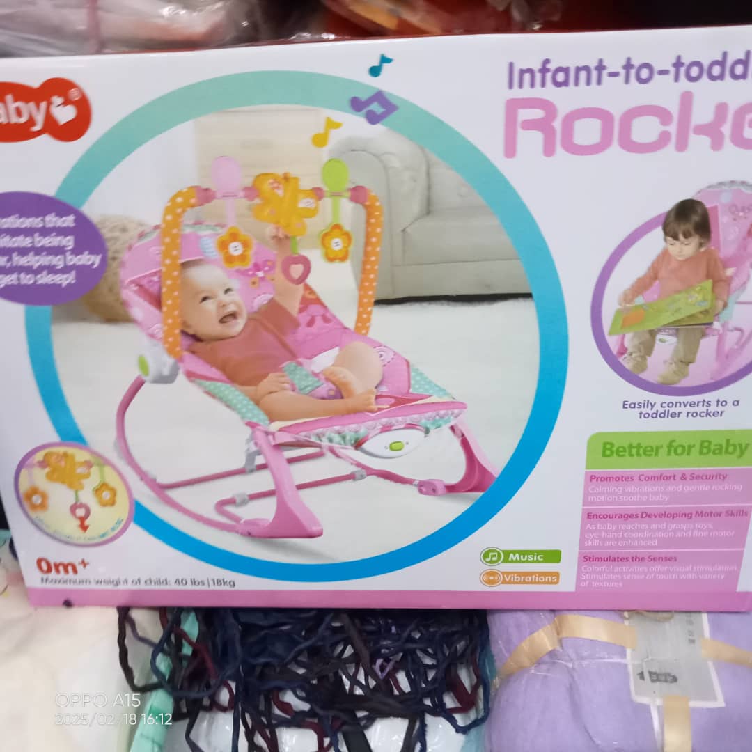 Transat Évolutif Bébé Rocker – Siège Balancelle avec Jouets Suspendus