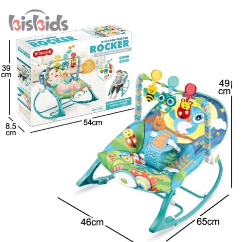 Transat Évolutif Bébé Rocker – Siège Balancelle avec Jouets Suspendus