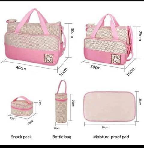 Set de Sacs à Langer Multi-fonctions – 5 Pièces Pratiques pour les Parents Organisés