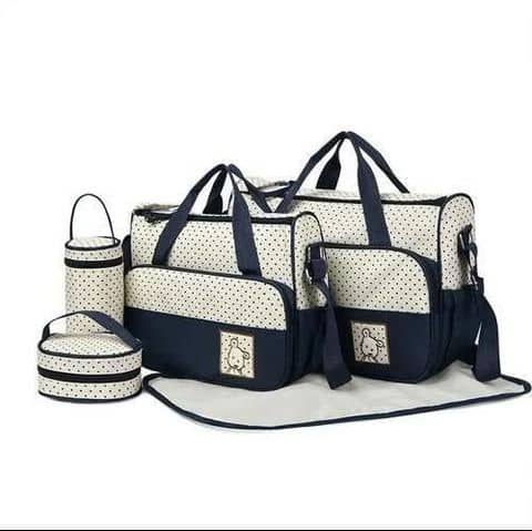 Set de Sacs à Langer Multi-fonctions – 5 Pièces Pratiques pour les Parents Organisés