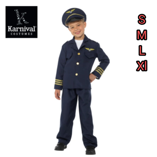Déguisement Pilote d'Avion Enfant - Costume Aviateur Complet Mardi Gras