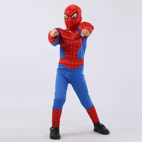 Déguisement Spider-Man Enfant mardi gras - Costume Complet avec Masque Intégral