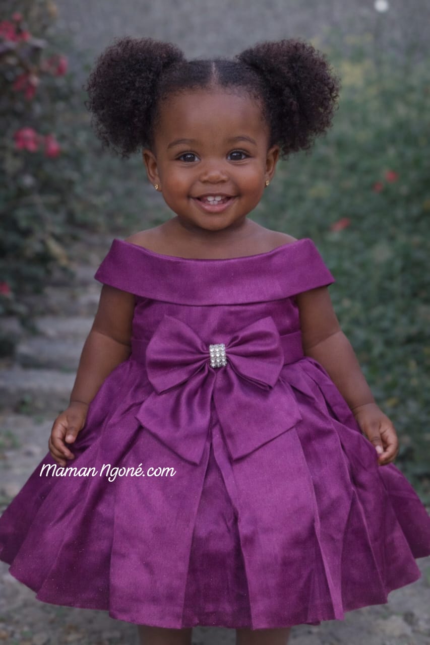Robe de Cérémonie Fuchsia Satin Épaules Drapées