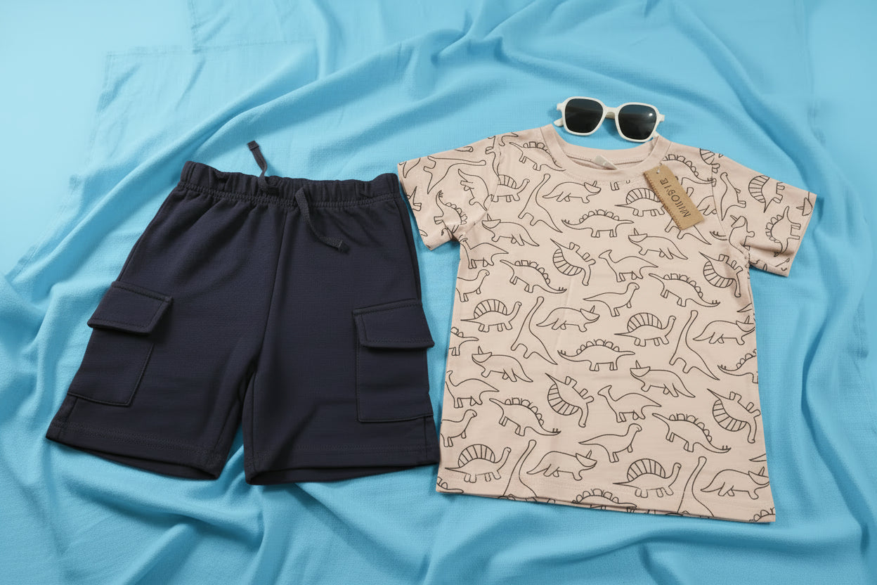 Ensemble Garçon 2 Pièces T-shirt Imprimé et Short