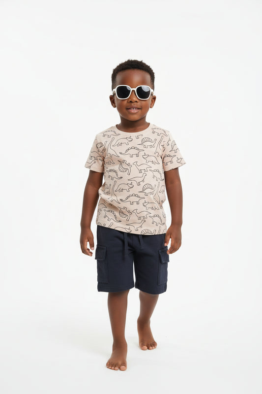 Ensemble Garçon 2 Pièces T-shirt Imprimé et Short