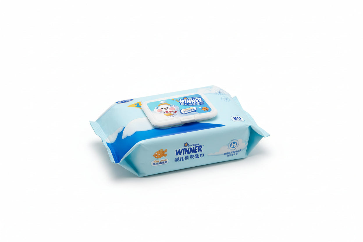 Lingettes Bébé Douces Winner – 80 Pièces Peaux Sensibles