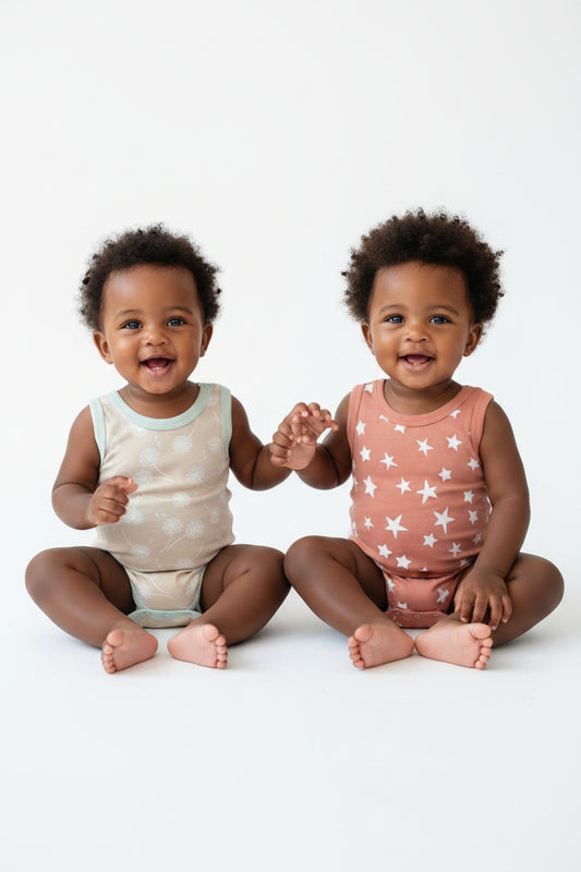 Body Bébé Sans Manches – Lot de 5 | Coton Doux