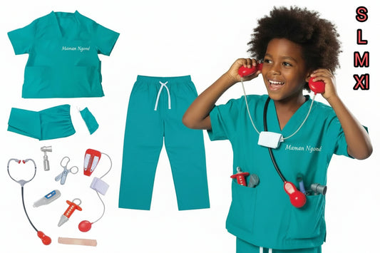 Déguisement  mardi gras Chirurgien Enfant - Costume Médecin Complet avec Accessoires