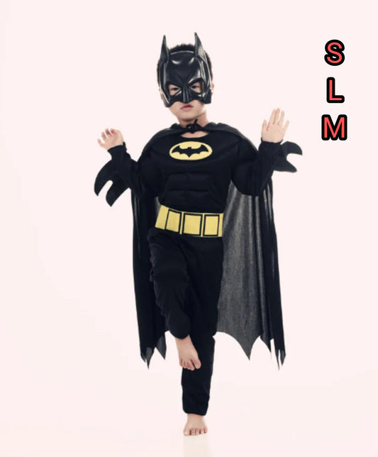 Déguisement Batman Enfant mardi gras - Costume Complet avec Cape et Masque
