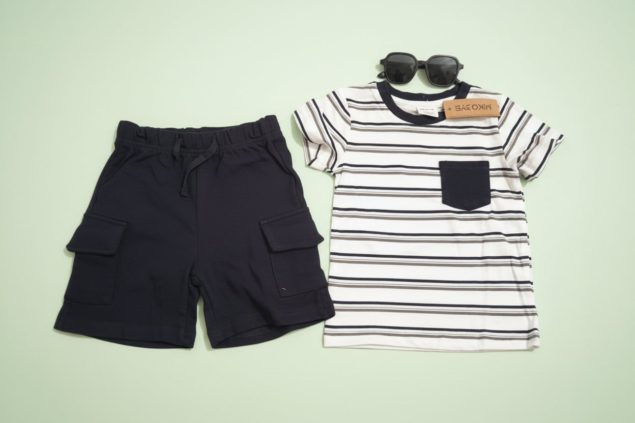 Ensemble Garçon 2 Pièces T-shirt Imprimé et Short