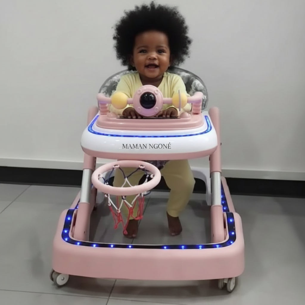 Trotteur Bébé LED avec Panier de Basket