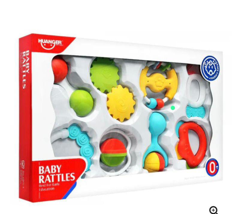 Set Hochets Bébé 8 Pièces – Jouets d'Éveil Dès la Naissance