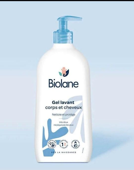 Biolane Gel Lavant Corps et Cheveux 350ml – Flacon pompe