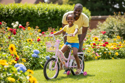 Vélo Fille Rose – Panier, Siège Passager & Roues Stabilisatrices