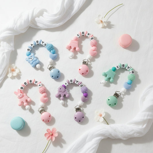 Attache-Tétine Pacifier Clip – Perles Silicone Éco – 0m+