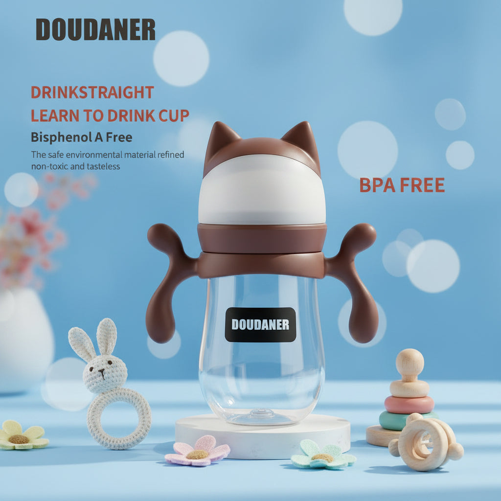 Doudaner – Biberon Incassable Design Batman 300ml avec Poignées