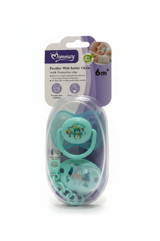 Momeasy – Kit Tétine Physiologique + Attache-Tétine avec Capuchon – 6m+
