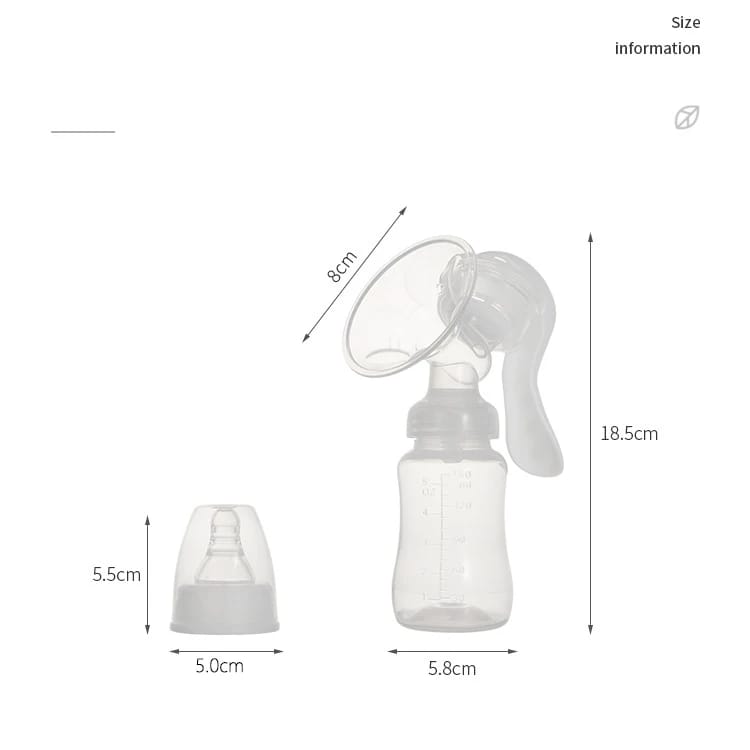 Pompe d'Allaitement Manuelle avec Biberon Sans BPA